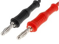 KAB54.52 Kabelki pomiarowe do mierników (banan - banan) bez gniazd - 2 kabelki (komplet: czarny+czerwony)