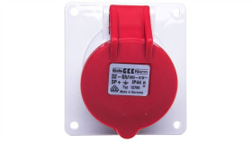 Gniazdo Tablicowe 32A 4P 400V 6H Ip44 Skośne Quick-Connect 12795