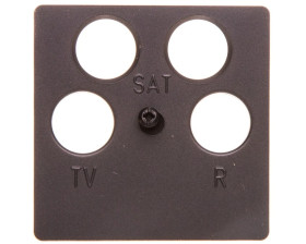 K.1 Płytka centralna do gniazda antenowego 4-wyjściowego antracyt B.1/B.3/B.7 Glas 14841606