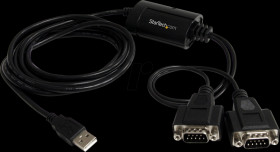 ICUSB2322F Adapter cable 1.8 m 2 port USB type a to serial RS232/DB9