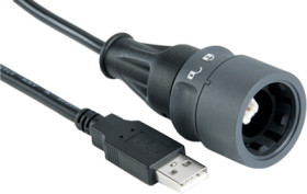 USB 2.0 adapter cable, USB plug type B to USB plug type A, 2 m, black, PXP6040/B/2M00