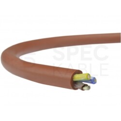 Kabel silikonowy SIHF 180°C 3x1mm2 ceglasty 300/500V ciepłoodporny bezhalogenowy LSOH linka Basoglu