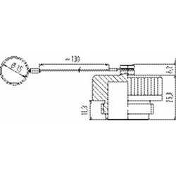 Binder 08 0426-000-000-Protection Cap with 130mm Strap for Female Cable Mount