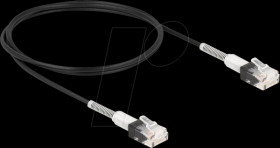 80389 Patch cable Cat.6A UTP Slim 1 m black
