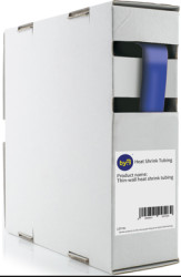 Heatshrink tubing, 3:1, (12/4 mm), PO, crosslinked, blue, BYB-5-90F2130