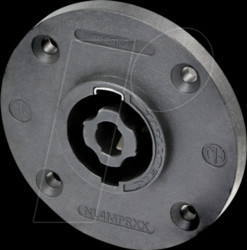 NL4MPRXX Neutrik Speakon socket, flange, round, 4-pin