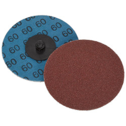 Sealey PTCQC7560 Quick-Change Sanding Disc &#xD8;75mm 60Grit Pack of 10