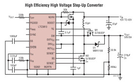 100V Current Mode Synchronous Step-Up Controller