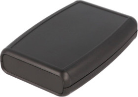 ABS handheld enclosure, (L x W x H) 117 x 79 x 24 mm, black (RAL 9005), IP54, 1553BBKBK