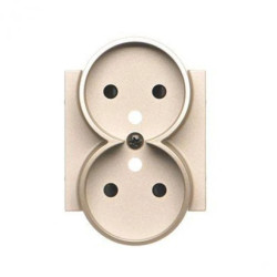Simon 55 Pokrywa gniazda wtyczkowego podwójnego do: SGZ2CM Szampański mat TGZ2MZP/144