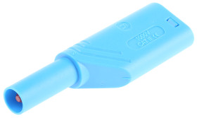 Adapter z wtykiem bananowym Męski Śruba typ Wtyk bananowy Niebieski Hirschmann Test & Measurement rozmiar 4 mm