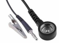 ANTY-KAB10M0BAN-3 Przewód łączeniowy, długość 3m, zatrzask żeński 10mm - banan, krokodylek, rezystancja 0R