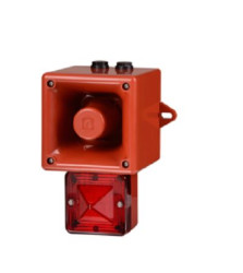 Sygnalizator akustyczny z lampą sygnalizacyjną 24 V Niebieski V DC IP66 Montaż ścienny 113dB