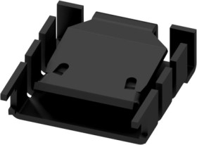 Clip-on heatsink, (L x W x H) 29.4 x 25 x 8.3 mm, 18 K/W, black anodized, 10034994