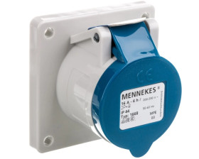 Gniazdo tablicowe proste 16A 3p 6h 230V IP44 zaciski bezśrubowe MEN1668