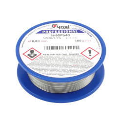 Cyna z topnikiem SW26, Cynel, 0.8mm, 100g