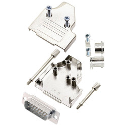 Encitech 6355-8007-02 D-Sub Pin Strip set 15 Pins 35&#xB0; Solder Bucket