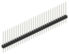 Pin header, 30 pole, pitch 2.54 mm, straight, black, 10046765