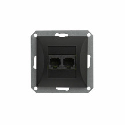 Opal Gniazdo komputerowe p/t 8pin zacisk krone LSA+ kolor czarny matowy 12Op moduł CZ