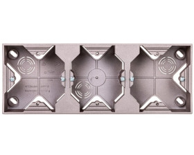 IMPRESJA Puszka natynkowa potrójna tytan PNP-3Y/23