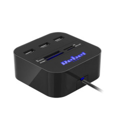 Czytnik kart + HUB USB2.0 3porty REBEL