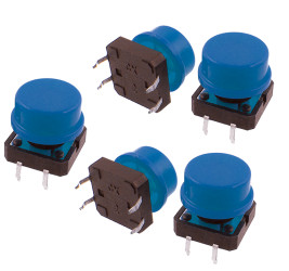 Opencircuit Tactiele button 12x12x7,3mm blue - 5 pcs