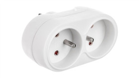 Rozgałęziacz Wtyczkowy 2X2p+Z Biały Ae-Ru0102-00