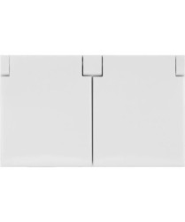 TROL Gniazdo hermetyczne podwójne z/u IP44 klapka biała 140436 /80szt./