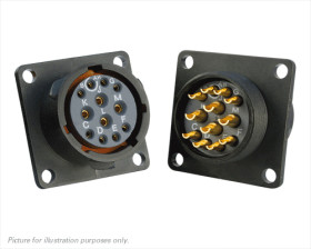 Złącze 12-pinowe Żeński Souriau Sunbank by Eaton Żeński Montaż na kołnierzu MIL-DTL-26482 rozmiar 14