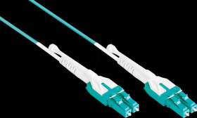 LW-U802LC3 Optical Fiber Cable Duplex OM3 50/125µ LC/LC, 2m, aqua