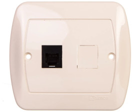 Simon Akord Gniazdo telefoniczne RJ12 pojedyncze, z zaśle