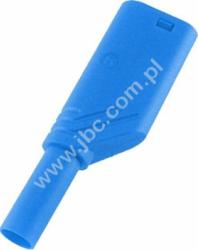 LAS S WS BL Wtyk bezp. 4mm z dodat.gn.4mm, przykręcane, 24A, niebieski, Hirschmann, 934099102, LASSWSBL