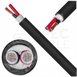 Kabel głośnikowy BiTsound INSTAL 2x1,5mm2 Cu OFC zewnętrzny B2ca bezhalogenowy LSOH czarny Bitner