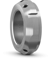 Zespół łożyska, Nakrętka zabezpieczająca łożyska i urządzenie blokujące