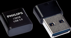 FM12FD90B/00 USB Flash Drive, USB 3.0, 128 GB, Pico Edition Midnight Black