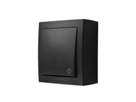 SIMON AQUACLICK Wyłącznik zwierny przycisk "światło" zaciski śrubowe IP44 czarny ACS1/49 KONTAKT SIMON