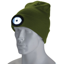 Draper 10018 Beanie Hat - Rechargeable Torch 1 Size 1W 100 Lumens Green