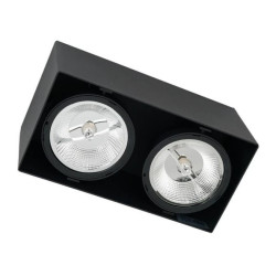 Oprawa Natynkowa Plaza 2xGU10 AR111 Czarna ML4746 Milagro