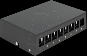 43413 Keystone Patch Panel 8 Port black