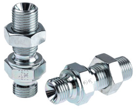 Hydrauliczny adapter gwintowany prosty, Złacze A: G 1/4, Złacze B: G 1/4 męskie, Stal, 350bar