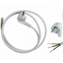 VIPlast Przewód OMY 3x1 5m z wtyczką kątową uni-schuko biały