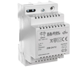 Zasilacz impulsowy 24DC 1000mA na TH35 ZIM-24/12 EXT10000164