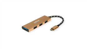 Koncentrator Roline Gold Usb 3.2 Gen 1, 4 Porty, Kabel Połączeniowy Typu C