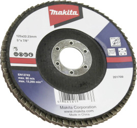Makita D-63482 Tarcza lamelkowa Średnica 125 mm Wielkość ziarna=60 1 szt.