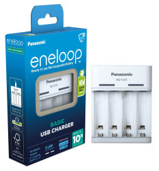 OUTLET Ładowarka akumulatorków Ni-MH Panasonic Eneloop BQ-CC61 USB EKO