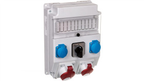 Rozdzielnica 1X32a 5P/ 1X16a 5P 2X250v Okienko Wyłącznik 0-1 Ip54 Ros...