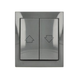 Simon Aquaclick Przycisk żaluzjowy natynkowy, IP44, 10AX, 250V, zaciski śrubowe ciemnoszary ACZ1/18