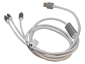 Kabel do ładowania micro USB, USB-C, Iphone 120cm