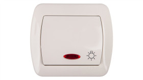 Simon Akord Przycisk /Światło/ Z Podświetleniem Beżowy As1l/12