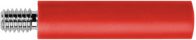 4 mm socket, screw connection, mounting Ø 6 mm, CAT II, red, BU 2244 S NI / RT